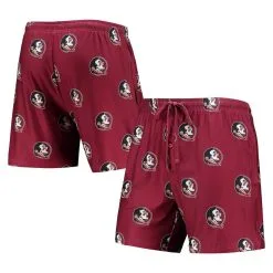 Men's Concepts Sport Garnet Florida State Seminoles Flagship Allover Print Jam Shorts
