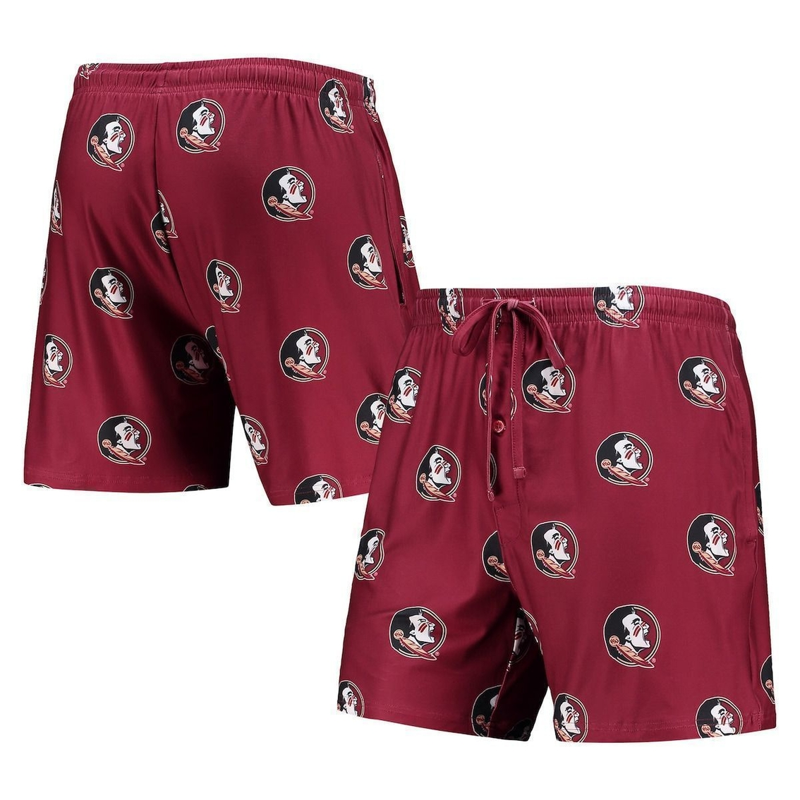 Men's Concepts Sport Garnet Florida State Seminoles Flagship Allover Print Jam Shorts 2 Men's Concepts Sport Garnet Florida State Seminoles Flagship Allover Print Jam Shorts - Image 2