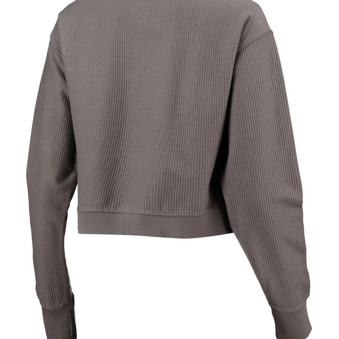 League Collegiate Wear Women's Graphite Florida State Seminoles Classic Corded Timber Crop Pullover Sweatshirt 4 League Collegiate Wear Women's Graphite Florida State Seminoles Classic Corded Timber Crop Pullover Sweatshirt - Image 4