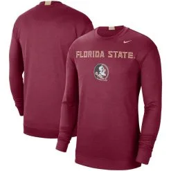 Nike Men's Garnet Florida State Seminoles 2021-22 Basketball Team Spotlight Performance Long Sleeve Top