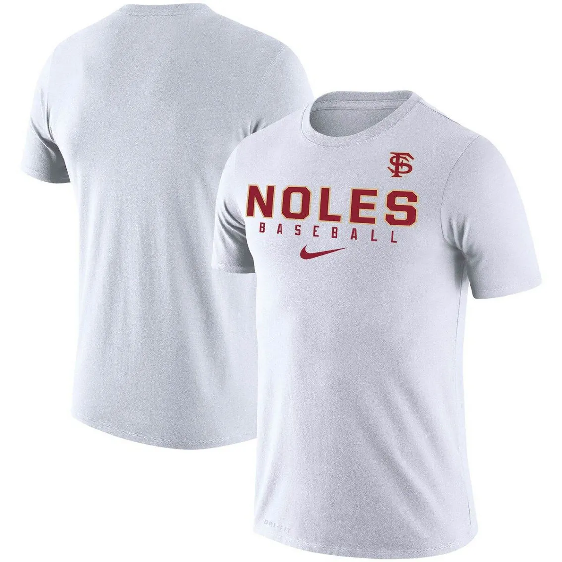 Nike Men's White Florida State Seminoles Baseball Legend Performance T-Shirt 2 Nike Men's White Florida State Seminoles Baseball Legend Performance T-Shirt - Image 2