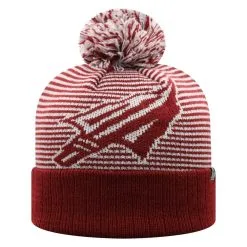 Top Of The World Youth Garnet Florida State Seminoles Line Up Cuffed Knit Hat With Pom -Arizona State Sun Devils Shop DSCO1136762465 2862 ALT2