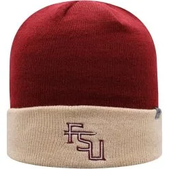 Top Of The World Men's Garnet/Gold Florida State Seminoles Core 2-Tone Cuffed Knit Hat -Arizona State Sun Devils Shop DSCO1136762851 GOLDRE ALT2