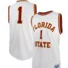 Original Retro Brand Men's #1 White Florida State Seminoles Commemorative Basketball Jersey