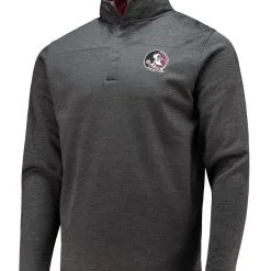 Colosseum Men's Heathered Charcoal Florida State Seminoles Roman Pullover Jacket -Arizona State Sun Devils Shop DSCO1136763838 4135 ALT2