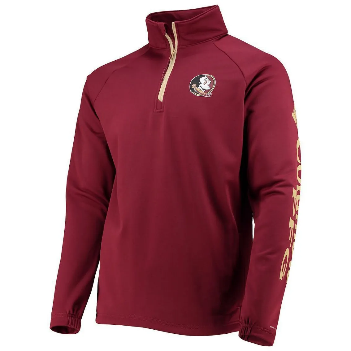 Columbia Men's Garnet Florida State Seminoles Terminal Tackle Fleece Raglan Omni-Shade Quarter-Zip Jacket 3 Columbia Men's Garnet Florida State Seminoles Terminal Tackle Fleece Raglan Omni-Shade Quarter-Zip Jacket - Image 3