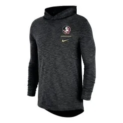 Nike Men's Black Florida State Seminoles Slub Performance Long Sleeve Hoodie T-Shirt -Arizona State Sun Devils Shop DSCO1136765608 1007 ALT2
