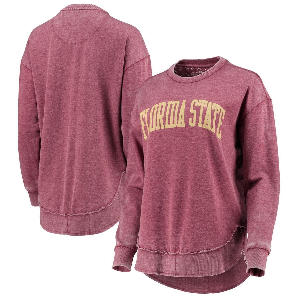 Pressbox Women's Garnet Florida State Seminoles Vintage Wash Pullover Sweatshirt 2 Pressbox Women's Garnet Florida State Seminoles Vintage Wash Pullover Sweatshirt - Image 2