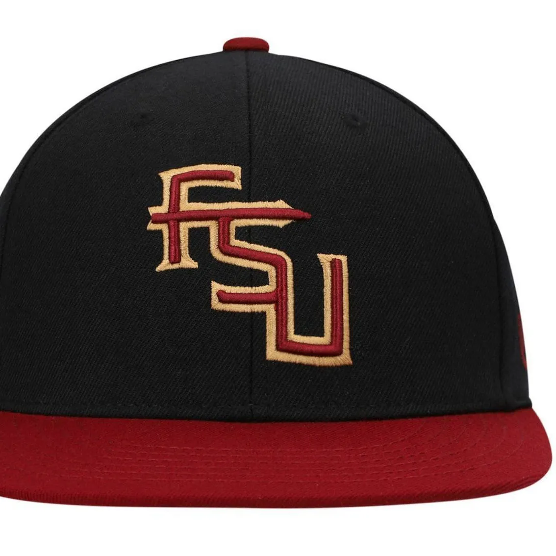 Top Of The World Men's Black/Garnet Florida State Seminoles Team Color Two-Tone Fitted Hat 3 Top Of The World Men's Black/Garnet Florida State Seminoles Team Color Two-Tone Fitted Hat - Image 3