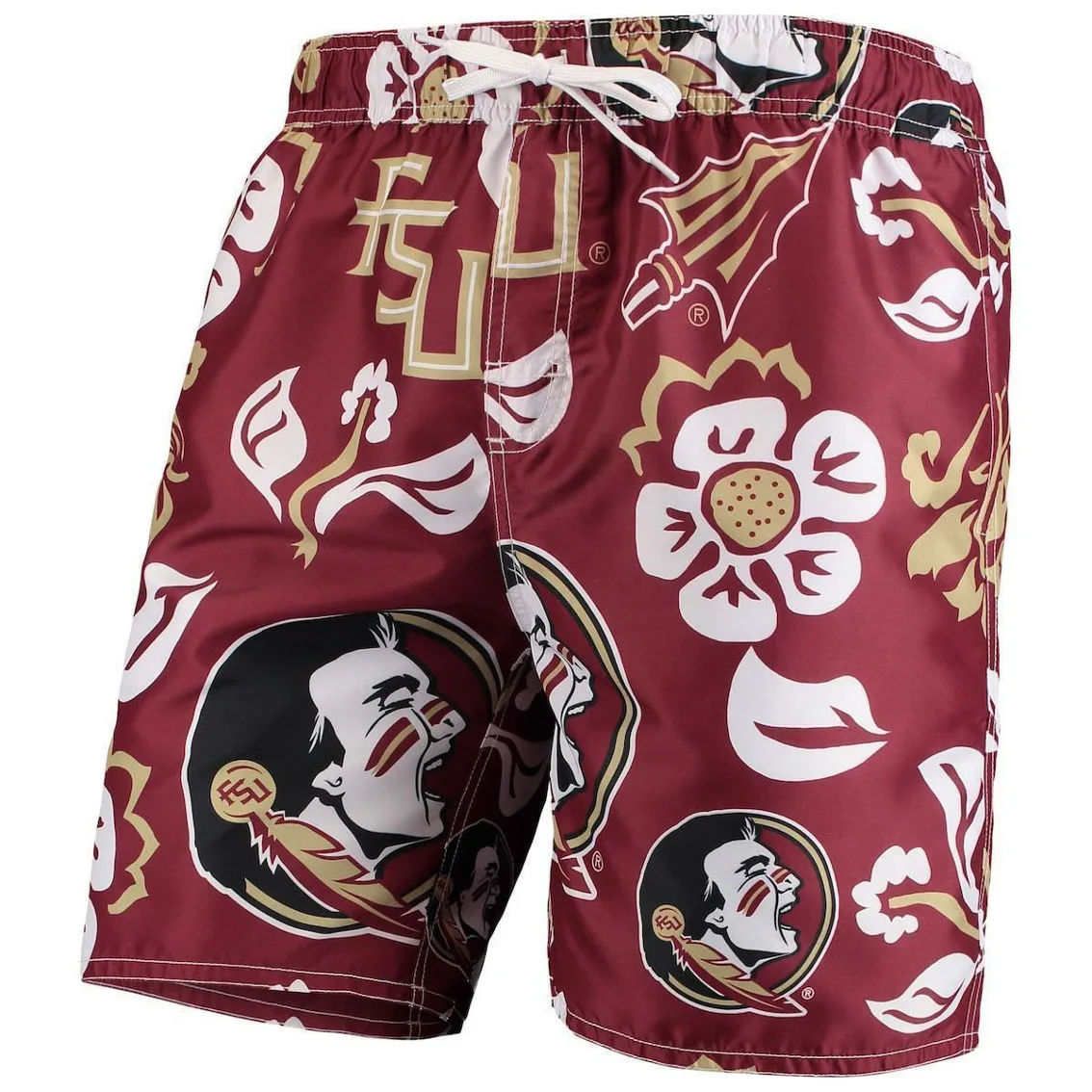 Wes & Willy Men's Garnet Florida State Seminoles Floral Volley Swim Trunks 1 Wes & Willy Men's Garnet Florida State Seminoles Floral Volley Swim Trunks