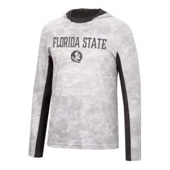 Colosseum Men's White Florida State Seminoles Mossy Oak SPF 50 Performance Long Sleeve Hoodie T-Shirt -Arizona State Sun Devils Shop DSCO1136771215 3550 ALT2