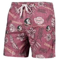 Wes & Willy Men's Garnet Florida State Seminoles Vintage Floral Swim Trunks 6 Wes & Willy Men's Garnet Florida State Seminoles Vintage Floral Swim Trunks -Arizona State Sun Devils Shop DSCO1136771679 2862 ALT2
