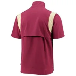 Nike Men's Garnet Florida State Seminoles 2021 Coaches Short Sleeve Quarter-Zip Jacket -Arizona State Sun Devils Shop DSCO1136772265 2862 ALT3