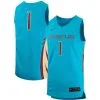 Men's Nike #1 Turquoise Florida State Seminoles Team Alternate Replica Basketball Jersey