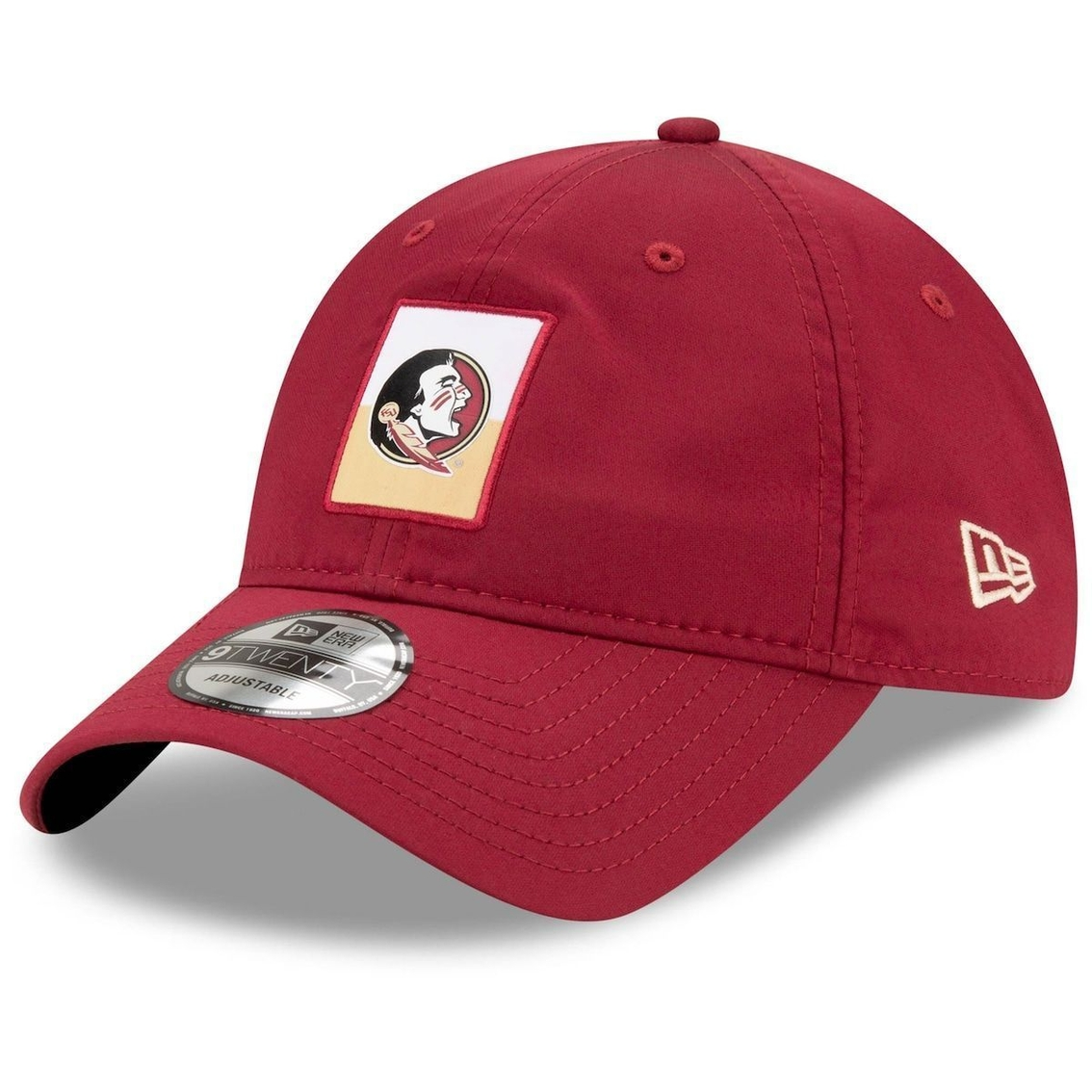 New Era Men's Garnet Florida State Seminoles Contrast Patch 9TWENTY Adjustable Hat 1 New Era Men's Garnet Florida State Seminoles Contrast Patch 9TWENTY Adjustable Hat