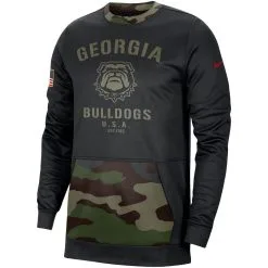 Nike Men's Black/Camo Georgia Bulldogs Military Appreciation Performance Pullover Sweatshirt -Arizona State Sun Devils Shop DSCO1136782865 1007 ALT2