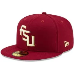 New Era Men's Garnet Florida State Seminoles Primary Team Logo Basic 59FIFTY Fitted Hat