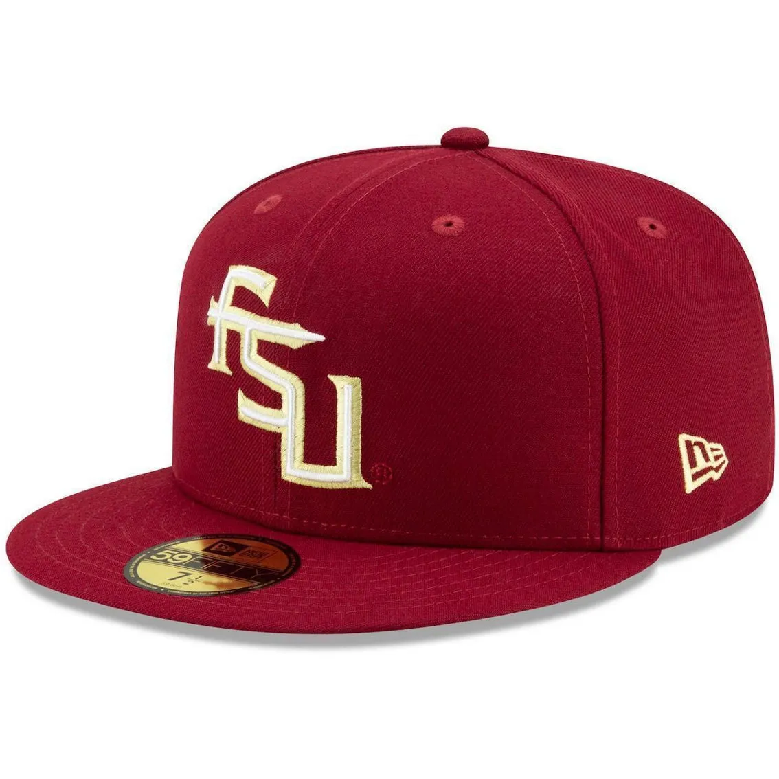 New Era Men's Garnet Florida State Seminoles Primary Team Logo Basic 59FIFTY Fitted Hat 2 New Era Men's Garnet Florida State Seminoles Primary Team Logo Basic 59FIFTY Fitted Hat - Image 2