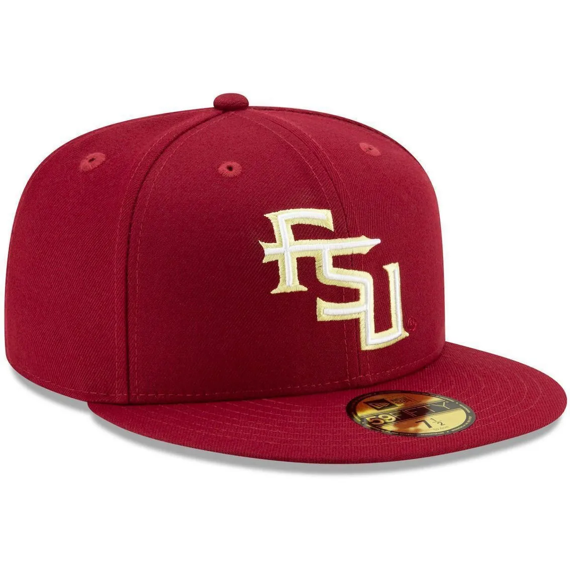 New Era Men's Garnet Florida State Seminoles Primary Team Logo Basic 59FIFTY Fitted Hat 4 New Era Men's Garnet Florida State Seminoles Primary Team Logo Basic 59FIFTY Fitted Hat - Image 4