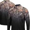 Colosseum Men's Black Florida State Seminoles Mossy Oak Fleet II Quarter-Zip Jacket