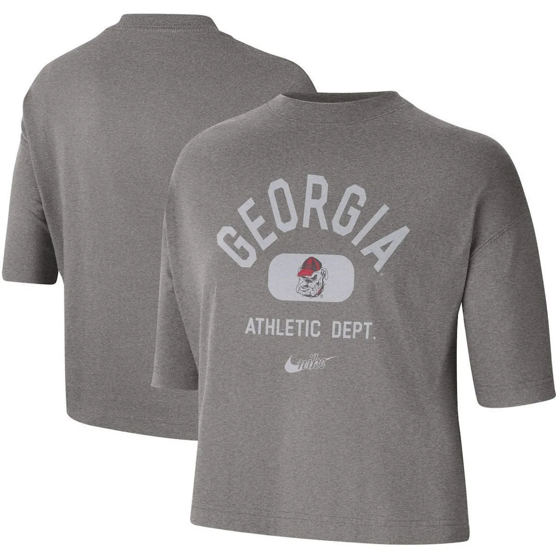 Nike Women's Heathered Gray Georgia Bulldogs Boxy T-Shirt 2 Nike Women's Heathered Gray Georgia Bulldogs Boxy T-Shirt - Image 2