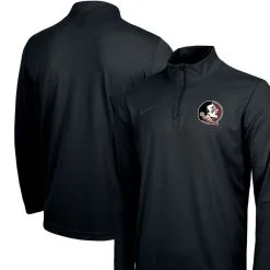 Nike Men's Black Florida State Seminoles Big & Tall Primary Logo Intensity Performance Quarter-Zip Jacket