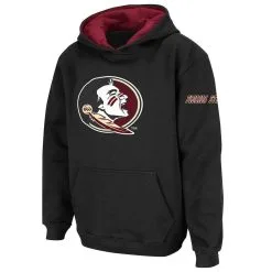 Colosseum Youth Stadium Athletic Black Florida State Seminoles Big Logo Pullover Hoodie