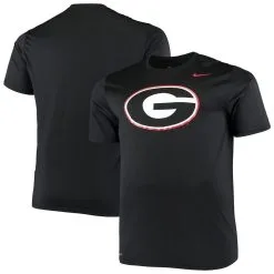 Nike Men's Black Georgia Bulldogs Big & Tall Legend Primary Logo Performance T-Shirt