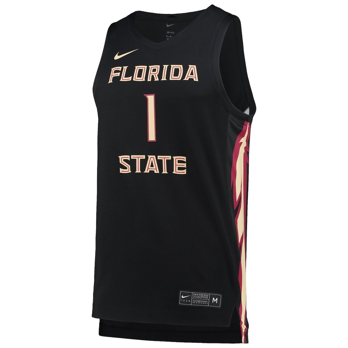 Nike Men's Black Florida State Seminoles Replica Basketball Jersey 3 Nike Men's Black Florida State Seminoles Replica Basketball Jersey - Image 3