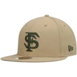 New Era Men's Tan Florida State Seminoles Camel & Rifle 59FIFTY Fitted Hat