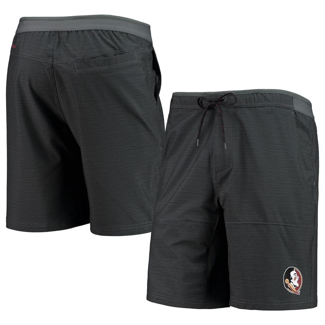 Men's Columbia Heathered Charcoal Florida State Seminoles Twisted Creek Omni-Shield Shorts 1 Men's Columbia Heathered Charcoal Florida State Seminoles Twisted Creek Omni-Shield Shorts
