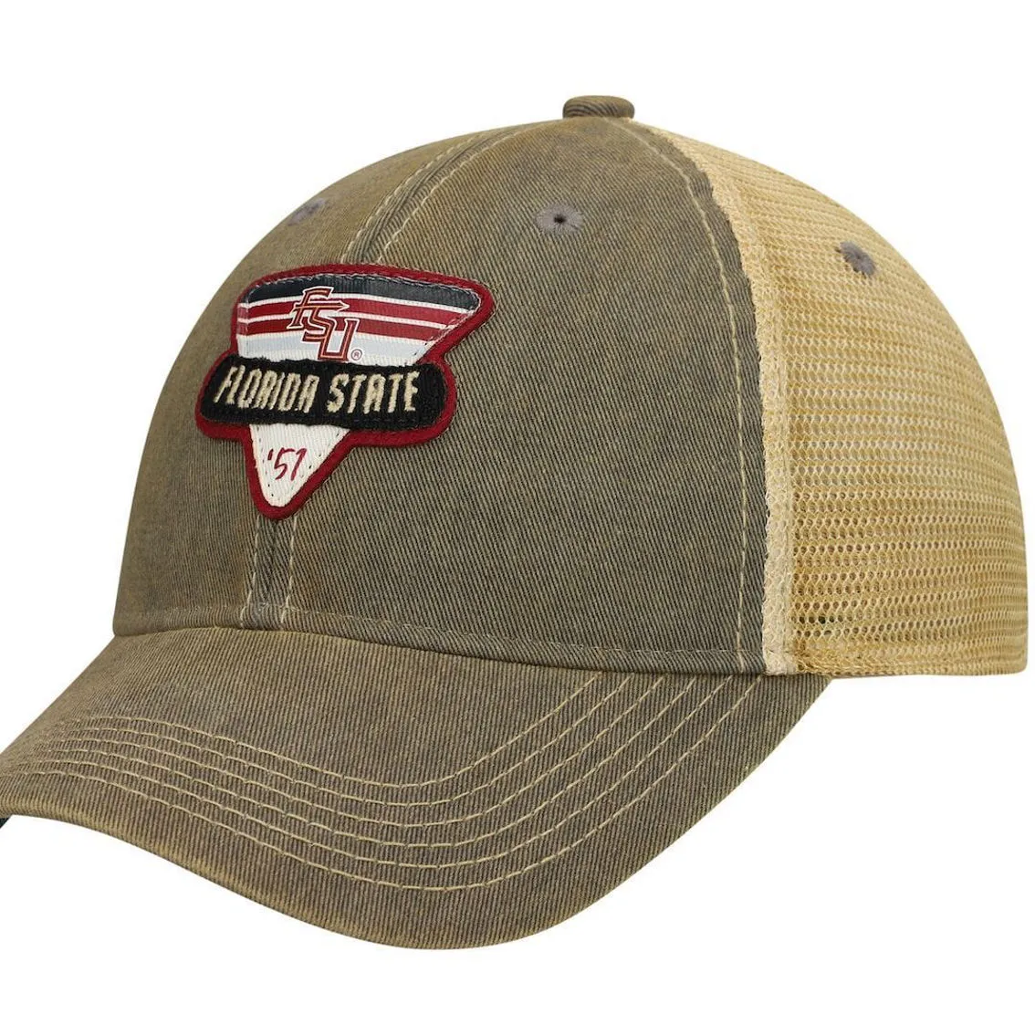 Legacy Athletic Men's Gray Florida State Seminoles Legacy Point Old Favorite Trucker Snapback Hat 2 Legacy Athletic Men's Gray Florida State Seminoles Legacy Point Old Favorite Trucker Snapback Hat - Image 2