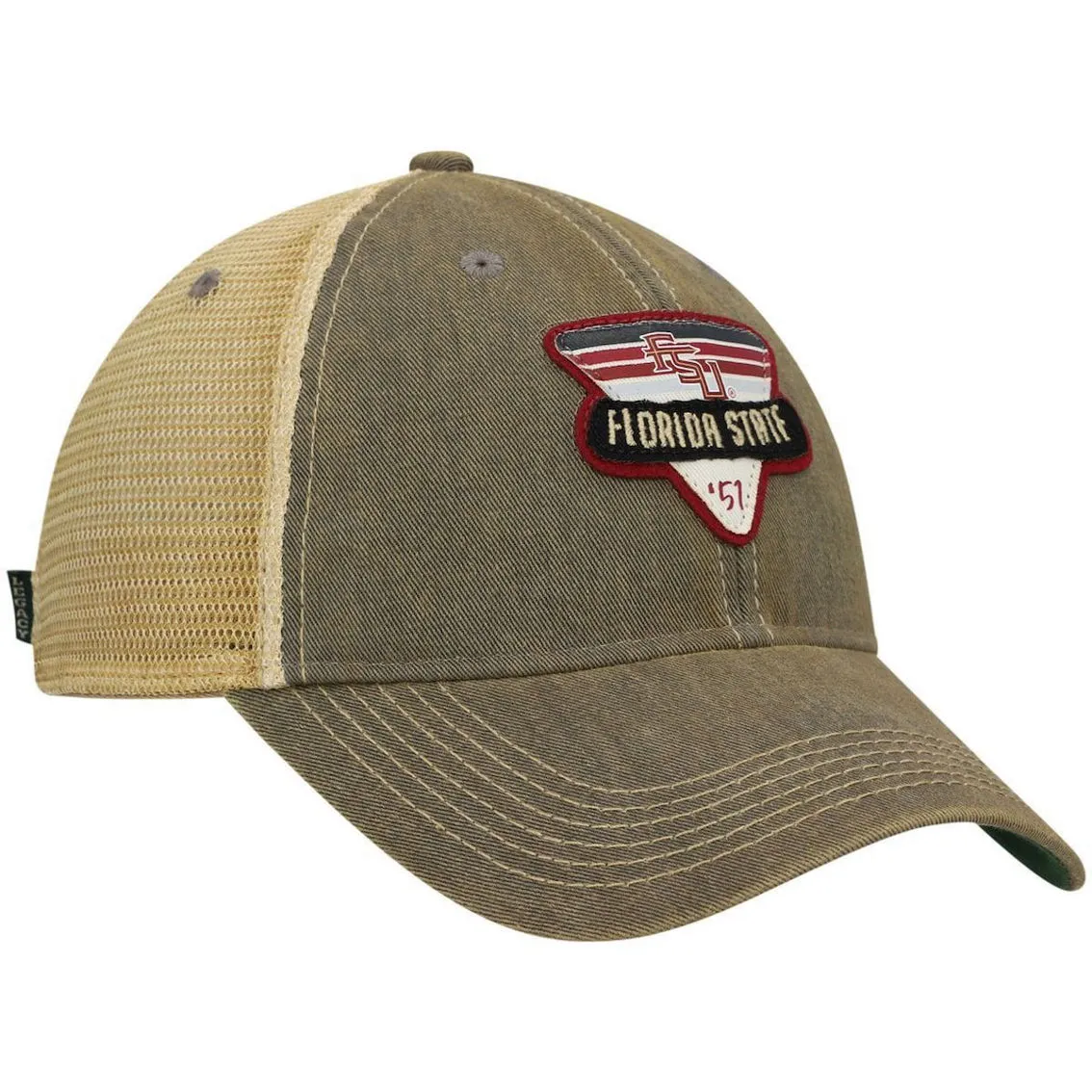 Legacy Athletic Men's Gray Florida State Seminoles Legacy Point Old Favorite Trucker Snapback Hat 4 Legacy Athletic Men's Gray Florida State Seminoles Legacy Point Old Favorite Trucker Snapback Hat - Image 4