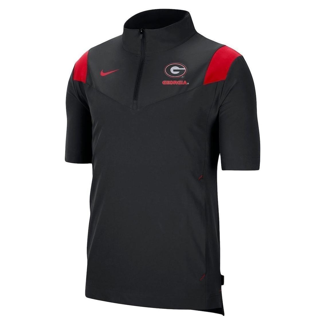 Nike Men's Black Georgia Bulldogs Coach Short Sleeve Quarter-Zip Jacket 3 Nike Men's Black Georgia Bulldogs Coach Short Sleeve Quarter-Zip Jacket - Image 3