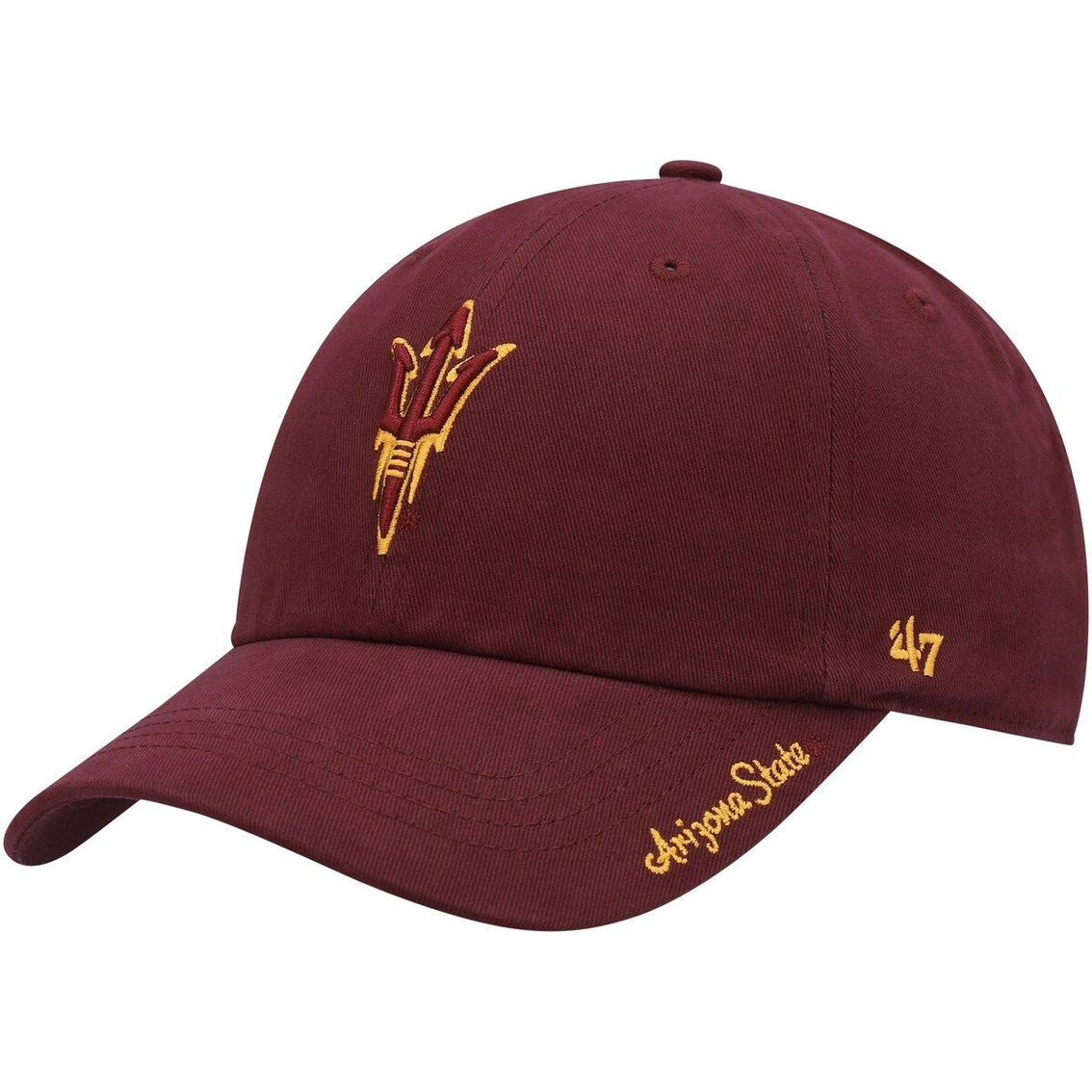 Women's '47 Maroon Arizona State Sun Devils Miata Clean Up Logo Adjustable Hat 1 Women's '47 Maroon Arizona State Sun Devils Miata Clean Up Logo Adjustable Hat
