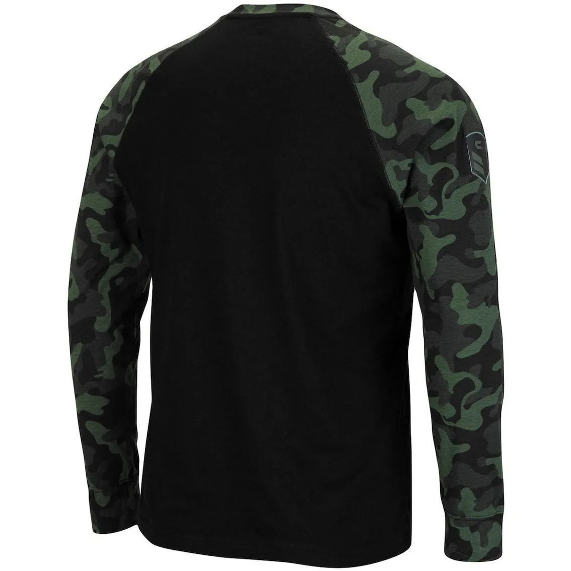 Colosseum Men's Black Arizona State Sun Devils OHT Military Appreciation Camo Raglan Long Sleeve T-Shirt 4 Colosseum Men's Black Arizona State Sun Devils OHT Military Appreciation Camo Raglan Long Sleeve T-Shirt - Image 4