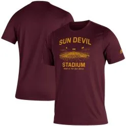 Adidas Men's Maroon Arizona State Sun Devils Great Place AEROREADY Creator T-Shirt