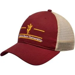 The Game Men's Maroon Arizona State Sun Devils Split Bar Trucker Adjustable Hat