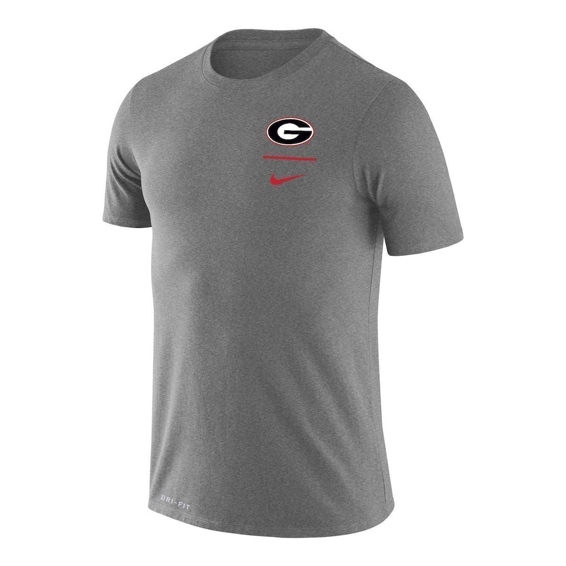 Nike Men's Heathered Gray Georgia Bulldogs Logo Stack Legend Performance T-Shirt 3 Nike Men's Heathered Gray Georgia Bulldogs Logo Stack Legend Performance T-Shirt - Image 3