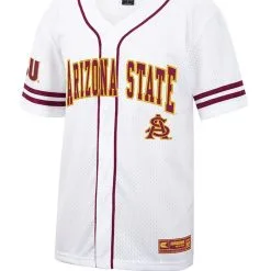 Colosseum Men's White Arizona State Sun Devils Free Spirited Mesh Button-Up Baseball Jersey -Arizona State Sun Devils Shop DSCO1137454811 3550 ALT2