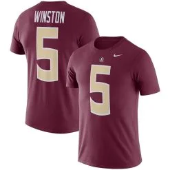 Nike Men's Jameis Winston Garnet Florida State Seminoles Football Name & Number Performance T-Shirt