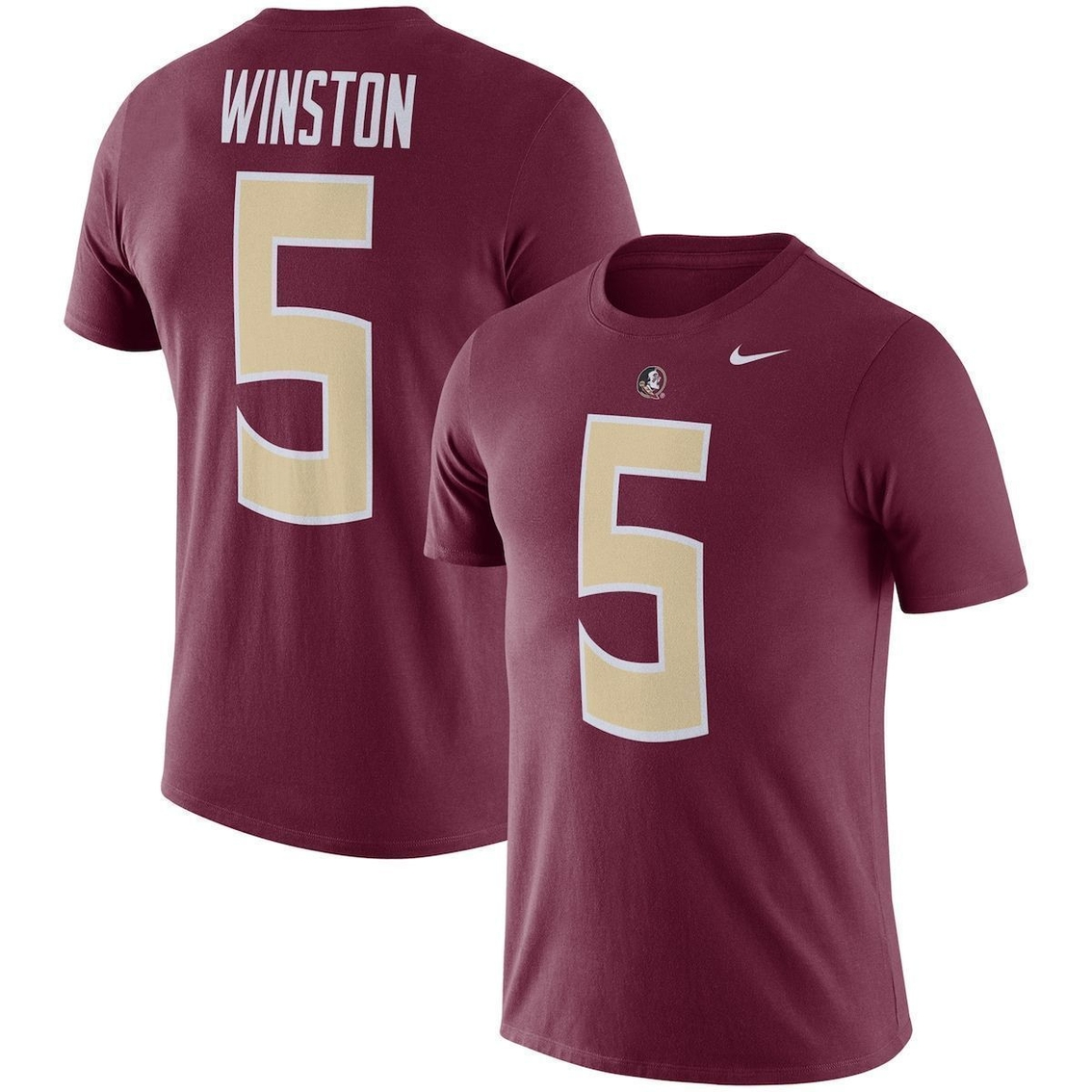 Nike Men's Jameis Winston Garnet Florida State Seminoles Football Name & Number Performance T-Shirt 1 Nike Men's Jameis Winston Garnet Florida State Seminoles Football Name & Number Performance T-Shirt