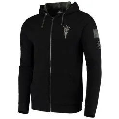 Colosseum Men's Black Arizona State Sun Devils OHT Military Appreciation Waffle Full-Zip Hoodie 6 Colosseum Men's Black Arizona State Sun Devils OHT Military Appreciation Waffle Full-Zip Hoodie -Arizona State Sun Devils Shop DSCO1137455050 1007 ALT2