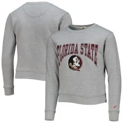 League Collegiate Wear Youth Gray Florida State Seminoles Essential Pullover Sweatshirt