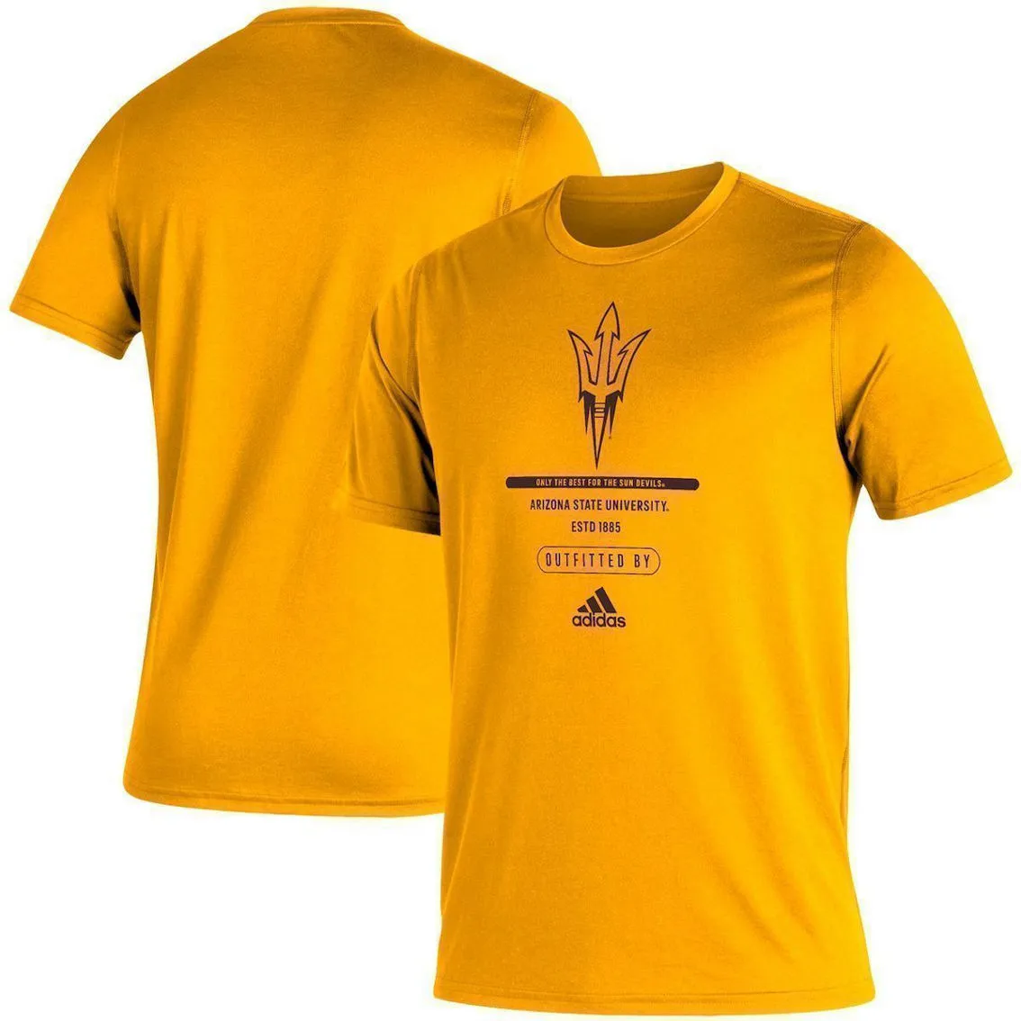 Adidas Men's Gold Arizona State Sun Devils Sideline Locker Tag Creator AEROREADY T-Shirt 1 Adidas Men's Gold Arizona State Sun Devils Sideline Locker Tag Creator AEROREADY T-Shirt