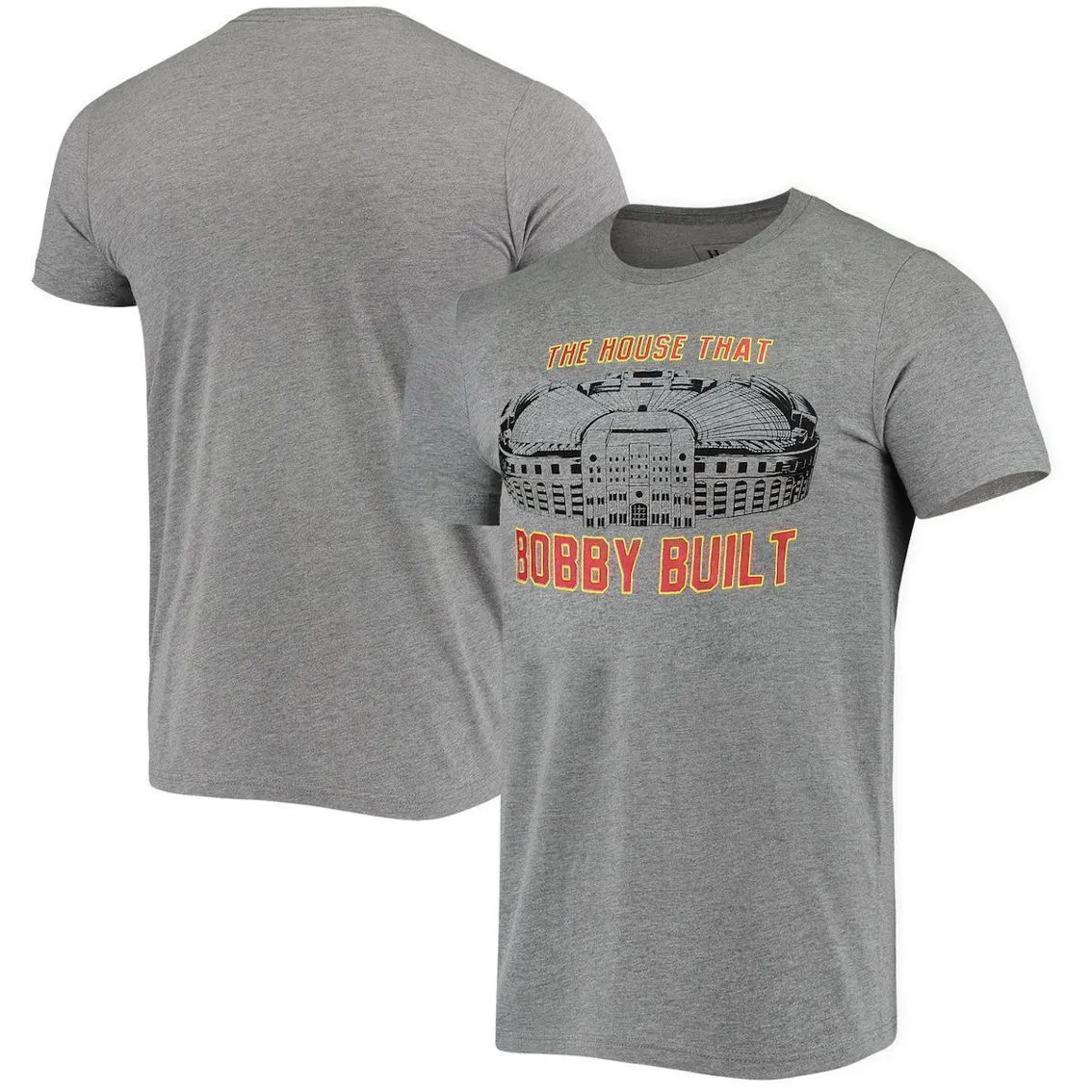 Men's Homefield Heather Gray Florida State Seminoles Vintage The House That Bobby Built T-Shirt 1 Men's Homefield Heather Gray Florida State Seminoles Vintage The House That Bobby Built T-Shirt