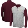 Colosseum Men's Heathered Gray/Maroon Arizona State Sun Devils Prospect Quarter-Zip Jacket