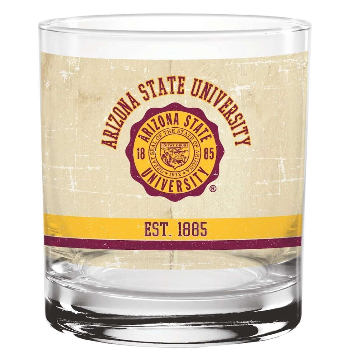 Indigo Falls Arizona State Sun Devils 14oz. Vintage Retro Rocks Glass 2 Indigo Falls Arizona State Sun Devils 14oz. Vintage Retro Rocks Glass - Image 2