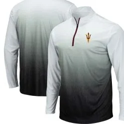 Colosseum Men's Gray Arizona State Sun Devils Magic Team Logo Quarter-Zip Jacket