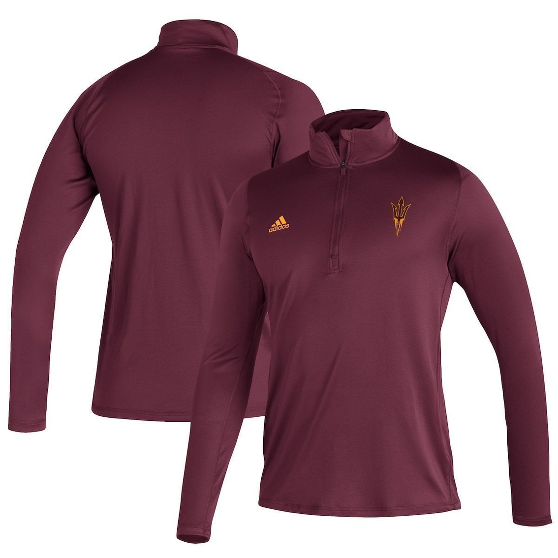 Adidas Men's Maroon Arizona State Sun Devils Freelift Sport Raglan Climalite Quarter-Zip Jacket 1 Adidas Men's Maroon Arizona State Sun Devils Freelift Sport Raglan Climalite Quarter-Zip Jacket
